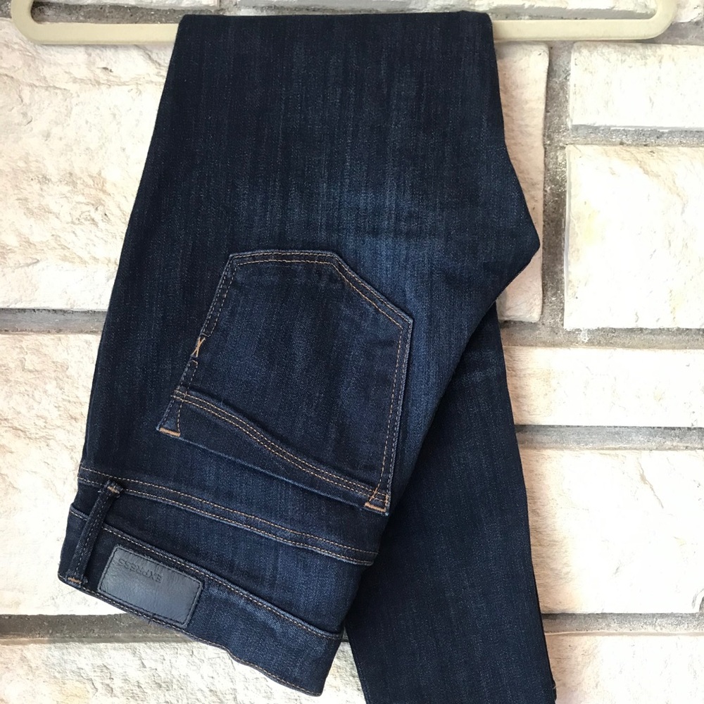 Express Mid Rise Dark Wash Legging Jeans